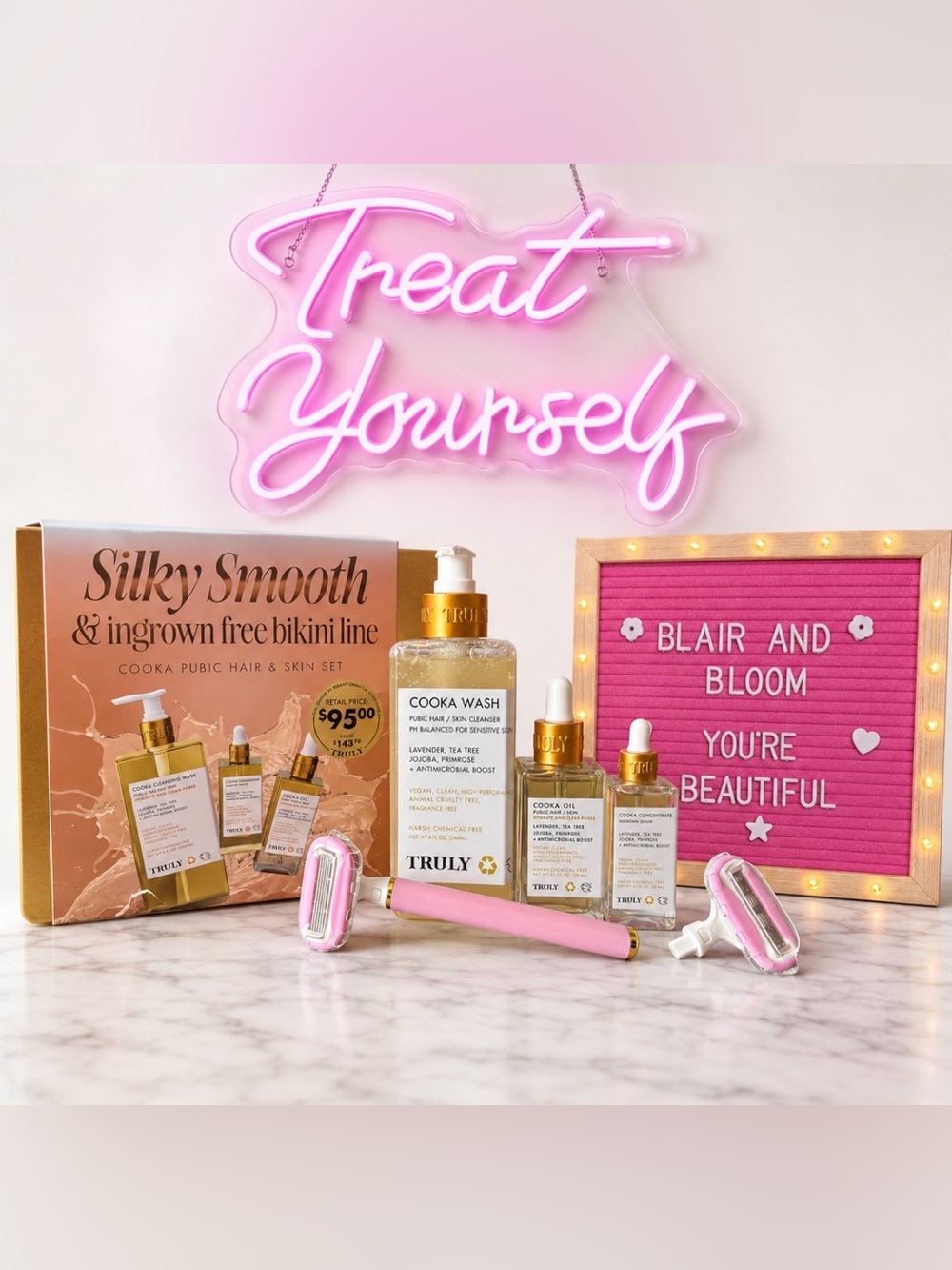 Truly Beauty Cooka Bikini Line Bundle - Truly Razor & Extra Razor Head Included!